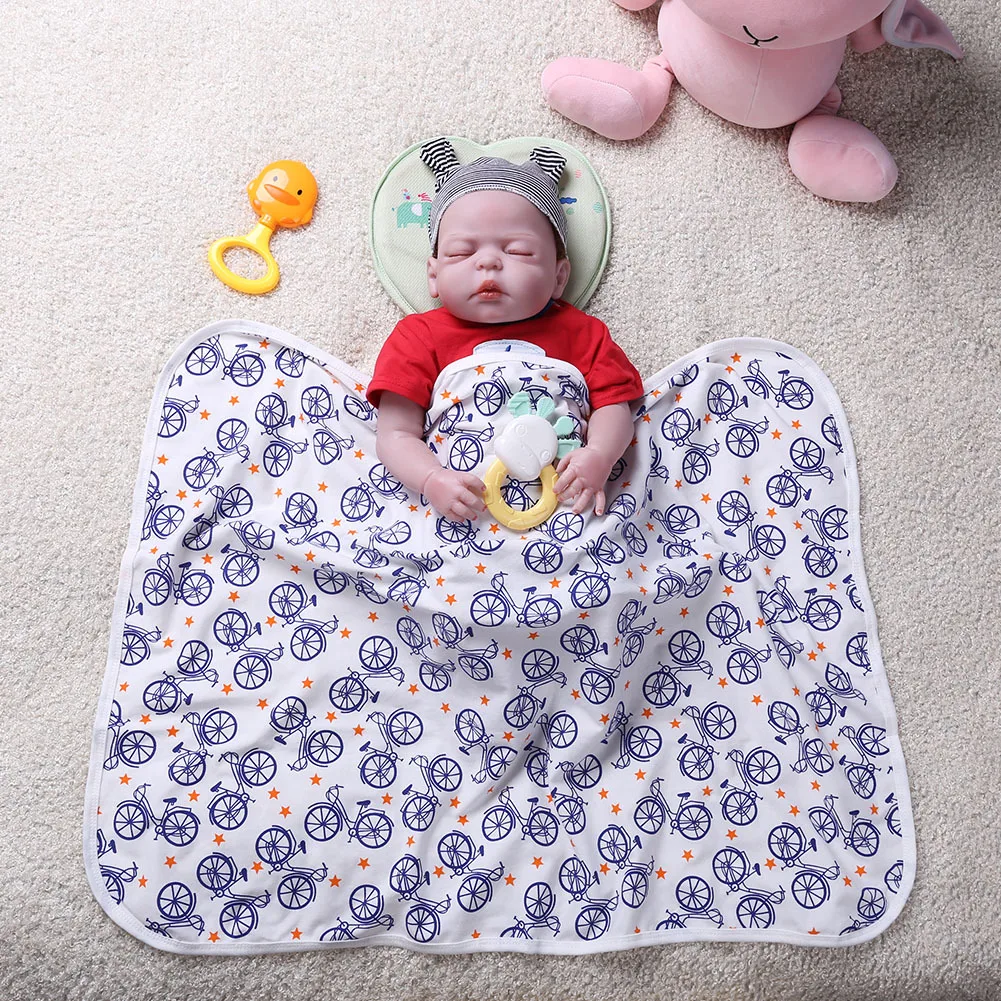 

Multi-function Baby Blanket Soft Cotton Newborn Wrap Cloth Infant Stroller Cradle Quilt Bicykle Pattern Toddler Sleeping Swaddle
