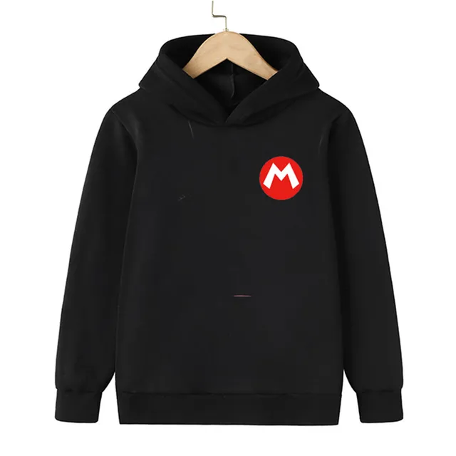 2021 new Mario anime children s clothing boys and girls printed sweatshirts hoodies cotton hooded sweater