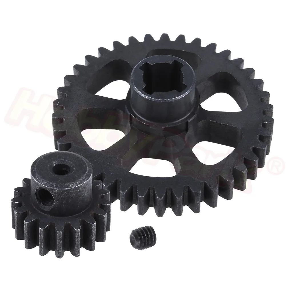 5 компл./лот сталь металл 38T Diff основная шестерня и 17T Мотор для WLtoys 1/18 RC автомобиль