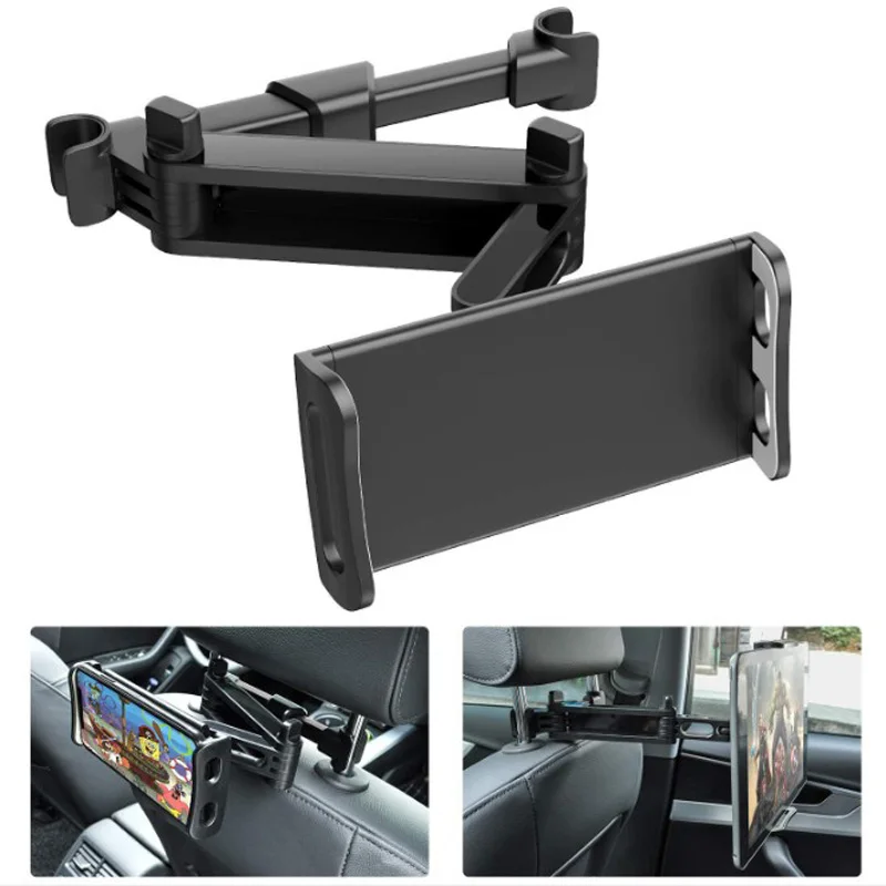 

360 rotation Car Pillow mobile Phone Holder Tablet Stand Back Seat Headrest Mount Bracket For Apple Huawei Samsung 4-12.9 inch