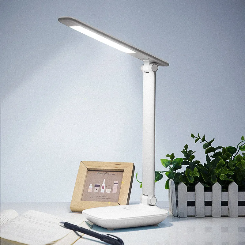 

Beauty Chargeable LED Desk Lamp Children Students Non-Strobe Charging Plug Dual Purpose Folding Small Table Lamp Recruitment Age
