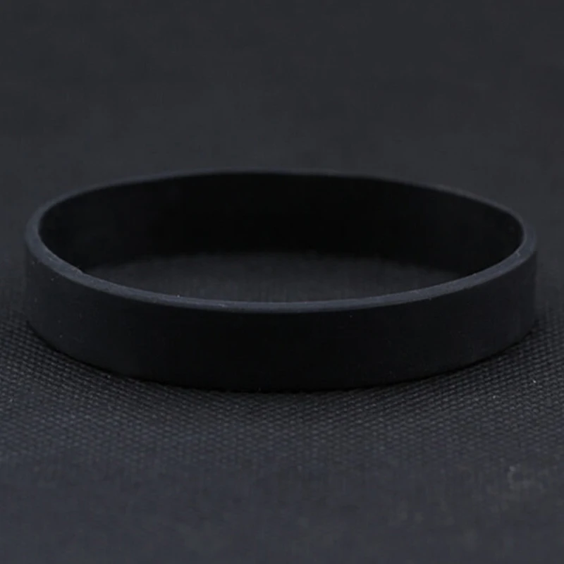 Silicone Wristband Bracelet Sports Casual Bracelet Female Men Pure Color For Simple Women Unisex Bracelet - Окраска металла: 3