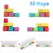 10 pçs/pçs/set teclado mecânico universal novo perfil oem pbt rgby modificadores 10pcs chaves frente/lado impressão keycaps