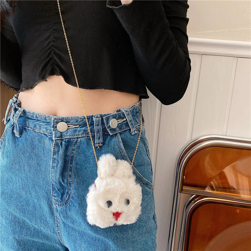 

Tongue Bunny Rabbit Chain 3D Case For AirPods 1 2 Pro Box Soft Plush Wireless Bluetooth Earphone Protect Cover