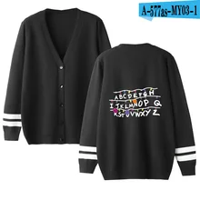 Горячая Распродажа Весна Осень странные вещи свитер мужской вязаный странные вещи мужской свитер-кардиган с v-образным вырезом Женская шаль вязанная