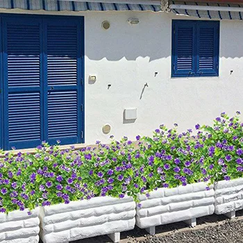 

Garden Artificial Flowers 33cm Purple Realistic ECO-Friendly 4 Bundles