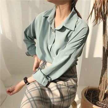 

Lo.ve Elegant Long Sleeve Women's Shirts White Elegant Casual Loose Female Shirt Summer 2020 Spring Ladies Top Clothes Korean