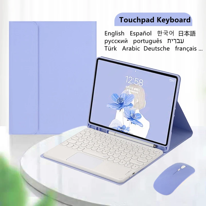 Custodia Per Samsung Galaxy Tab S6 10.4 Custodia Per Tastiera Funda Per Samsung Tab S6 Lite Cover Tastiera Touchpad Coreana Russa Spagnola
