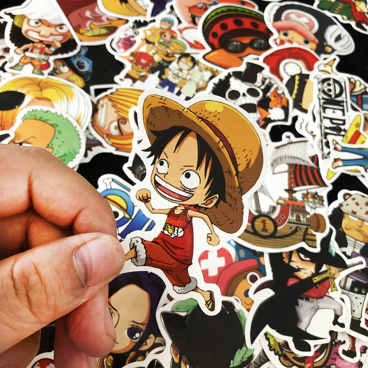 60 шт one piece Luffy Граффити стикер s, ПВХ водонепроницаемый стикер для ноутбука Наклейка на чемодан