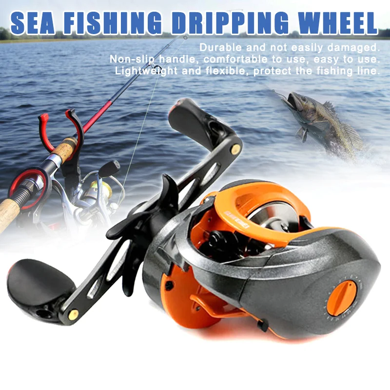 

Hot 8+1 Bearings Fishing Wheel Magnetic Brake Water Drop Left/Right Hand Fishing Reel MVI-ing