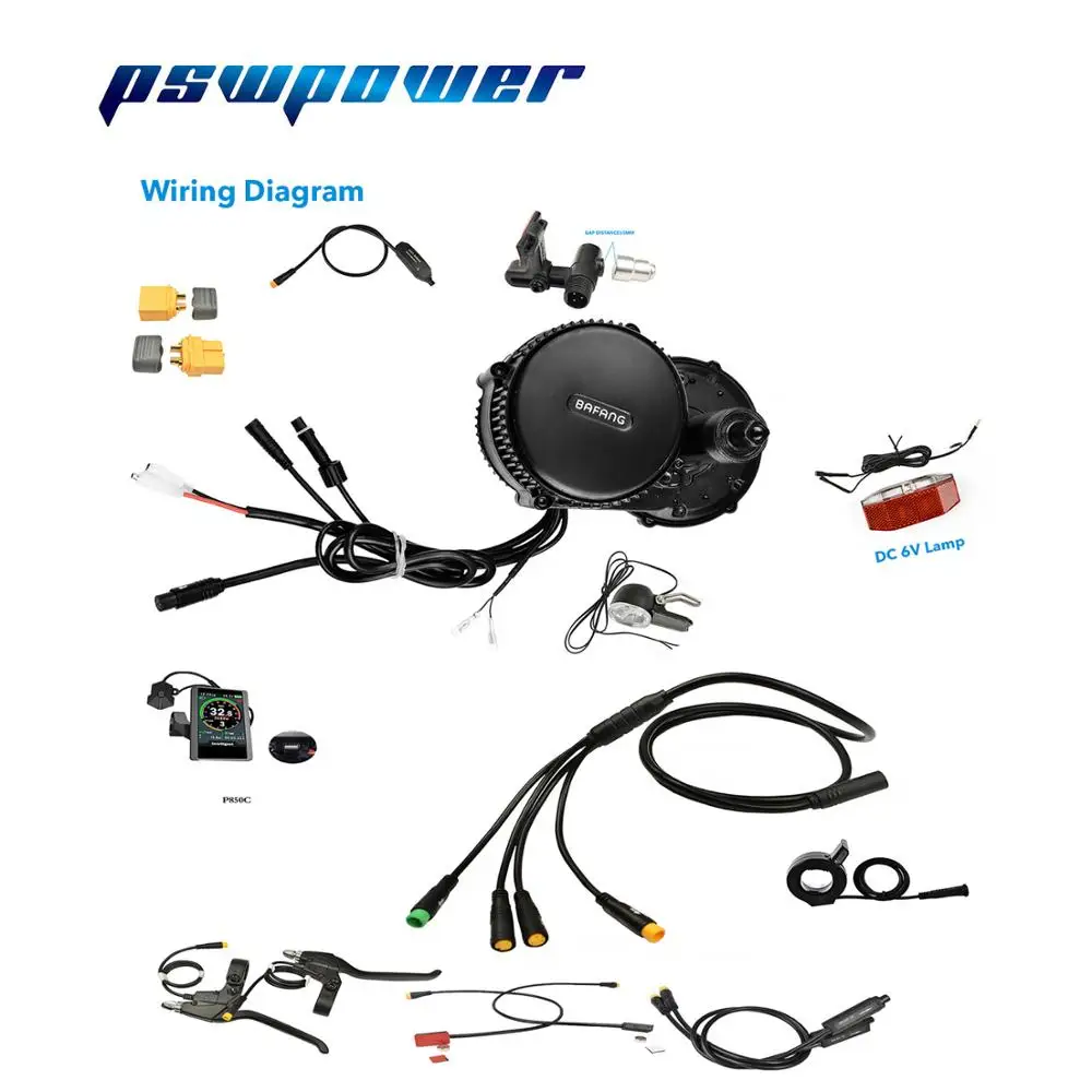 48V 350W 18A Bafang 8fun BBS01B Средний привод Мотор велосипед электрический Конверсионные