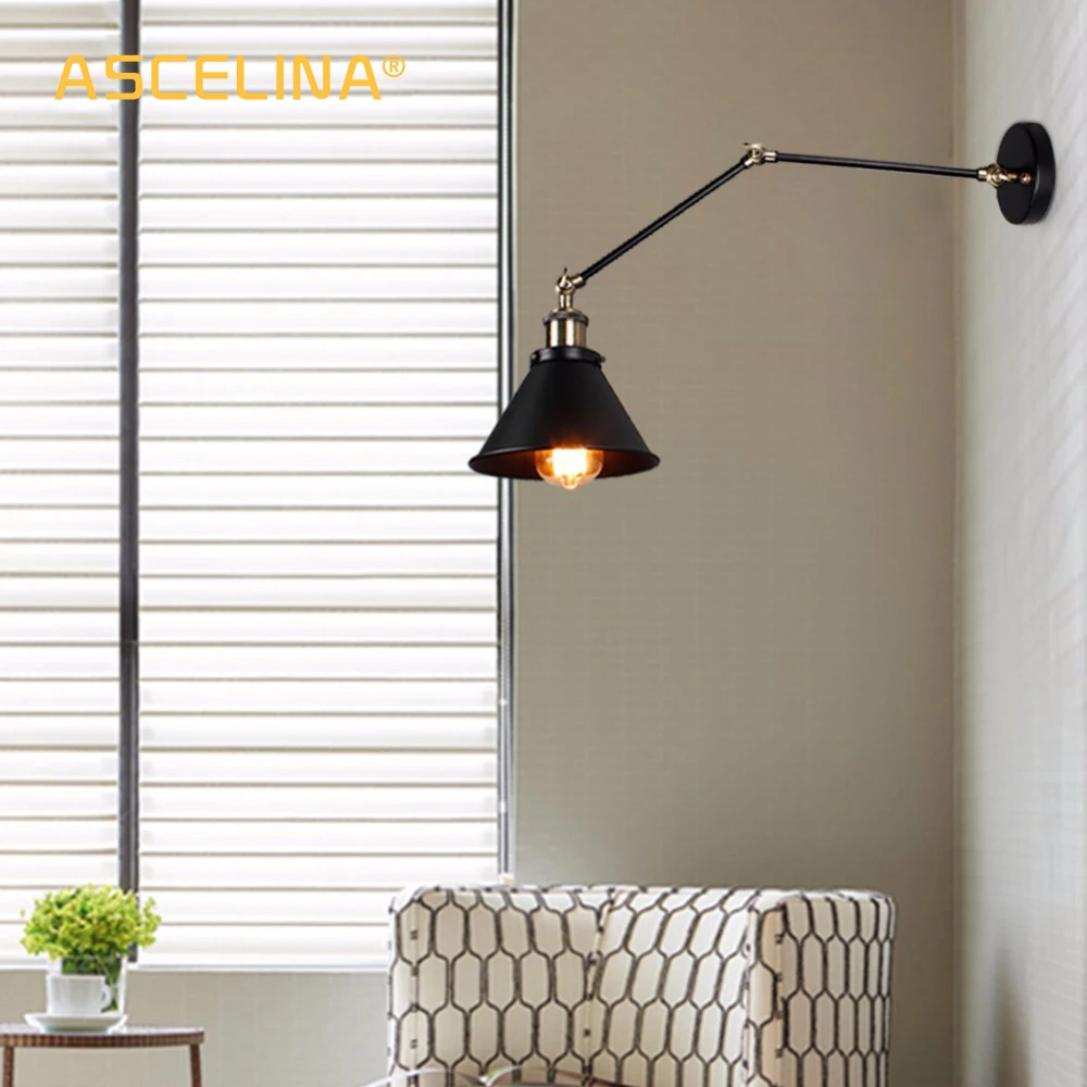 LED Wall Lamp,Wall Sconces Light,Wall Lamp Vintage Wall Lamp Industrial wall lights Adjustable led Wall light sconces wall Bedroom Light American country Retro lighting