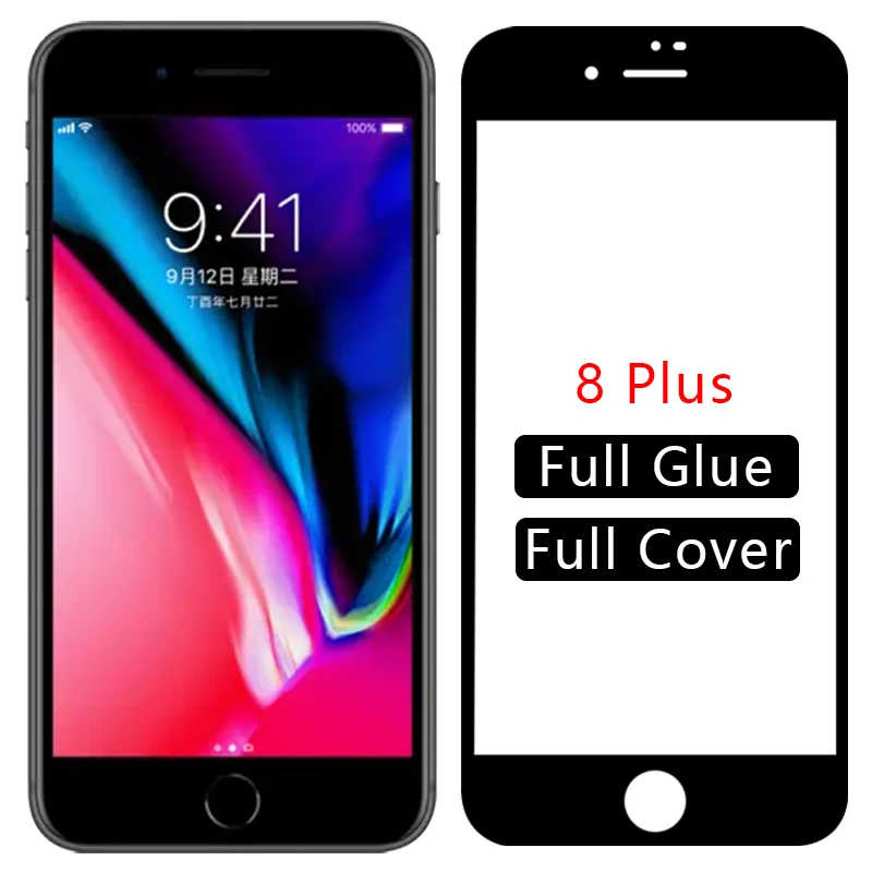 Чехол для i phone 8 plus защита экрана из закаленного стекла iphone iphone8 + 5 защитный чехол