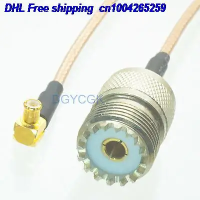 

DHL 50pcs MCX male right angle to SO239 UHF female straight RG316 Jumper pigtail 20" cable 22j