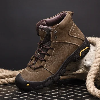 

JUMPMORE Autumn Winter Men's Shoes High Tied Trend Tooling Desert Boots Casual Shoes Men's Big Shoes Outdoor Non-slip Boots