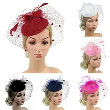 

Newest Fashion Sexy Women Sinamay Fascinator Cocktail Party Hat Wedding Church Headwear Accessories