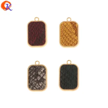 

Cordial Design 50Pcs 15*23MM Jewelry Accessories/Hand Made/Charms/Snakeskin Effect/Rectangle Shape/DIY Making/Earring Findings