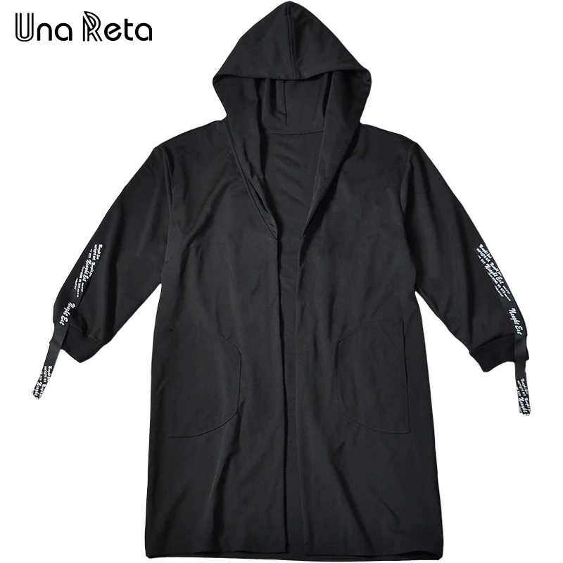 Тренч Una Reta Мужская мода Diablo стиль Harajuku ветровка мужская повседневная верхняя одежда хип хоп Уличная с капюшоном плащ пальто