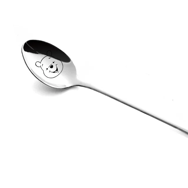 Disney Mickey Mouse Minnie Winnie the Pooh Long Spoon Cute Cartoon Toy Kids Happy Birthday Party Favor Supply Gift 2