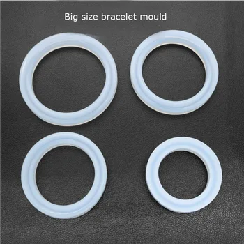 

1pcs diy crystal epoxy silicone bracelet large size 60mm / 70mm / 80mm / 90mm bracelet handmade mirror jewelry
