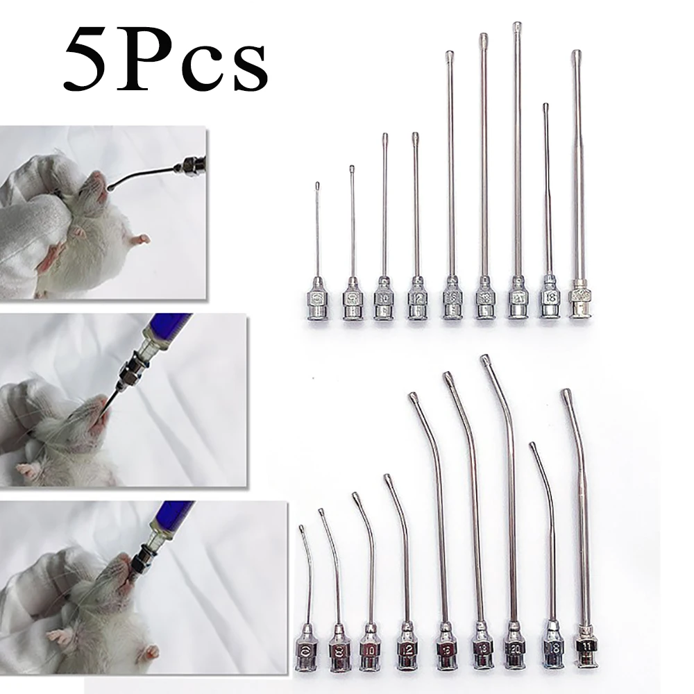 5pcs Stainless Steel Gavage Gastric Applicator Dosing Drench Nozzle For ...