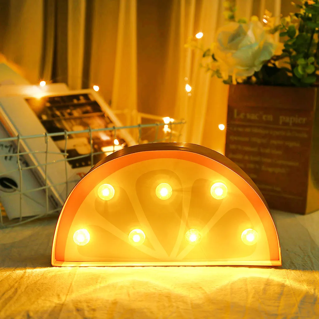 F Party LED Fruit And Plant Shape Modeling Lamp Night Light Christmas Party Decor Bedroom Home Holiday Decoration Light - Испускаемый цвет: F