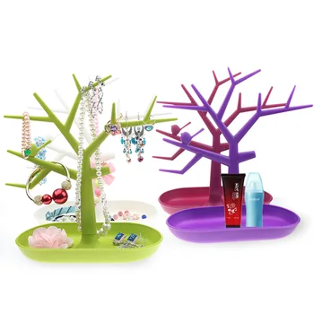 

H0026 Plastic Tree Branch Jewelry Displays Packaging For Ring Earrings Bracelet Necklaces Organizer Makeup Stand Key Holder