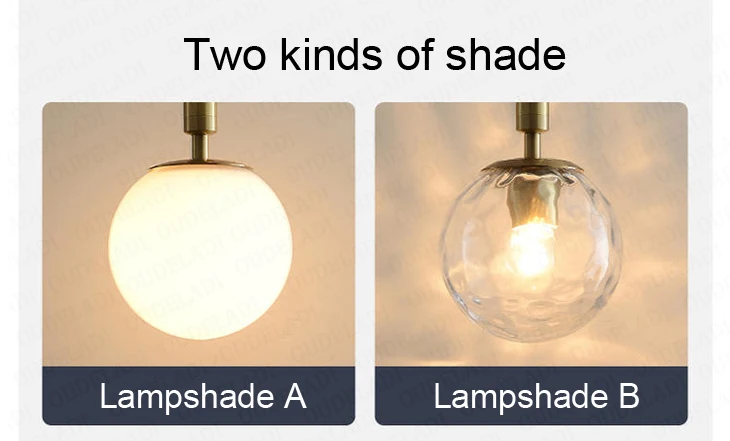 Moderna de Luxo Bola de Vidro Suspensas para Sala de Jantar Iluminação de Decoração Luminária Pendente Ouro Abajur Luzes Quarto 2 com bola de vidro dourada para decoração