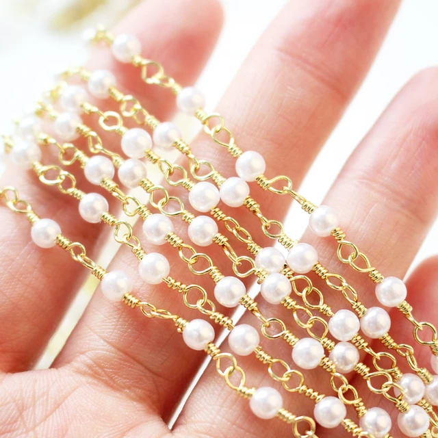 Pearl Colors Gold Jewelry Diy  Beads Chains Jewelry Making - Jewelry  Findings & Components - Aliexpress