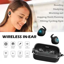 Bluetooth наушники BT5.0 наушники-вкладыши стерео звук спортивные наушники беспроводные наушники гарнитура с микрофоном зарядный кабель# D2