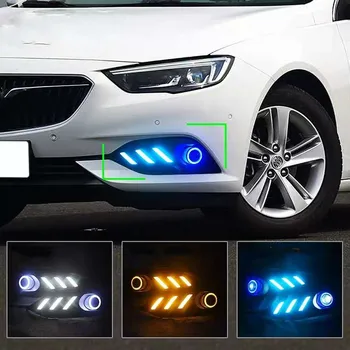 

eOsuns COB angel eye led daytime running light + Fog Light + Projector Lens + fog lamp cover for buick regal opel insignia 17-20
