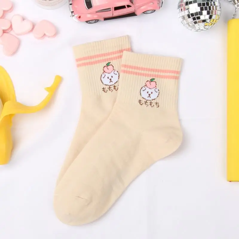 5 пар/уп. мягкие хлопковые короткие носки для взрослых милые спортивные носки с животными из мультфильмов