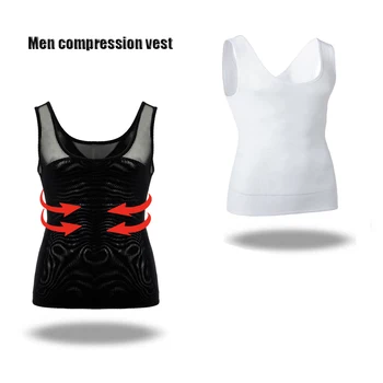 

Men Body Slimming Tummy Shaper Vest Belly Waist Girdle Shapewear Shirt Underwear Waist Girdle Shirts Corset Shorts