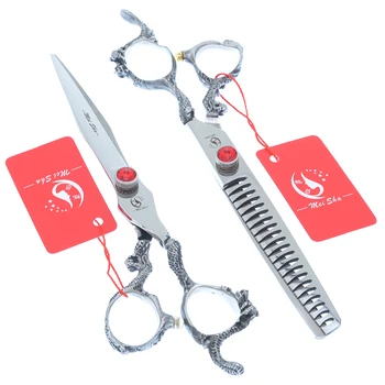 

Meisha 7 inch High Quality Barber Scissors Kit 9cr Hair Cutting Thinning Styling Tools Hairdressing Shears Salon Supplies A0164A