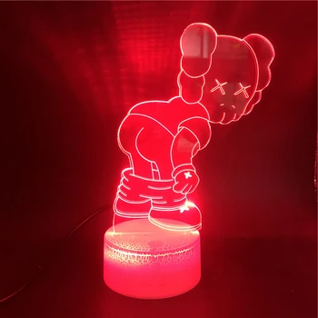 

Bluetooth Base Violent Bear Figurines Pretty Bright Base Hot Selling LED Night Light Indoor Decor Birthday Colorful with Remote