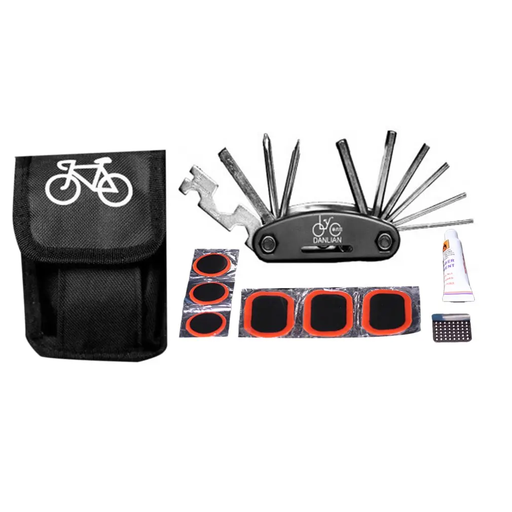 

Mini Multifunction 16 in 1 Bicycle Repair Tool Kit Mountain Bike Hand Tools Cycling Folding Screwdriver Hexagon Wrench