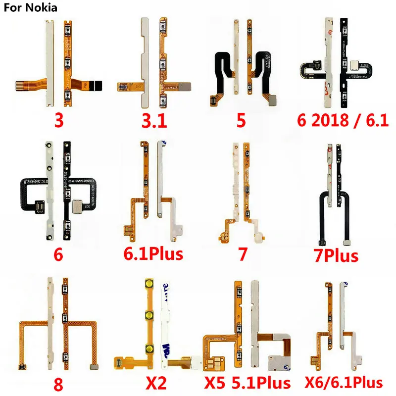 New Power On / Off Button Volume Button Mute Switch Flex Cable For ...