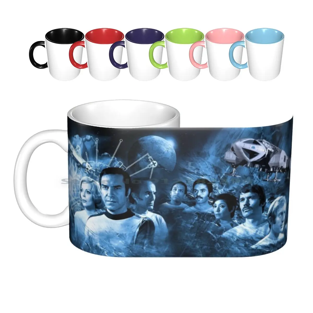 Alphan 1 Spazio : 1999 Logo Tazze In Ceramica Tazze Da Caffè Tazza Da Tè Al Latte Tv Space 1999 Cosmos 1999 70S 60S Retro Vintage Moderno Svizzero