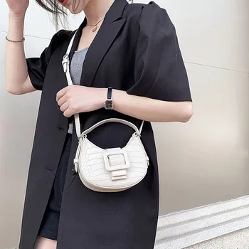 

Women Retro Crocodile Pattern Bags Trendy Flap Totes Female Small Shoulder PU Leather Messenger Crossbody Satchel Bags