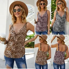 Best Price 2020 Women Camis V-neck Sleeveless Strappy Camisole Vest Tank Top Tee Summer Costume Casual Sexy Leopard Fashion Ladies Clothes Best Price 2020 Women Camis V-neck Sleeveless Strappy Camisole Vest Tank Top Tee Summer Costume Casual Sexy Leopard Fashion Ladies Clothes