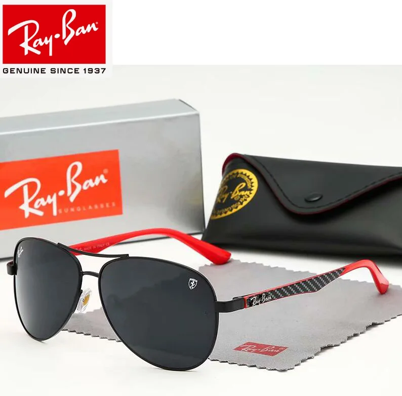 Rayban, gafas de sol originales de la serie Ferrari, protección UV, accesorios de gafas hombres/mujeres, gafas de sol NO8313 Ray- ban - AliExpress