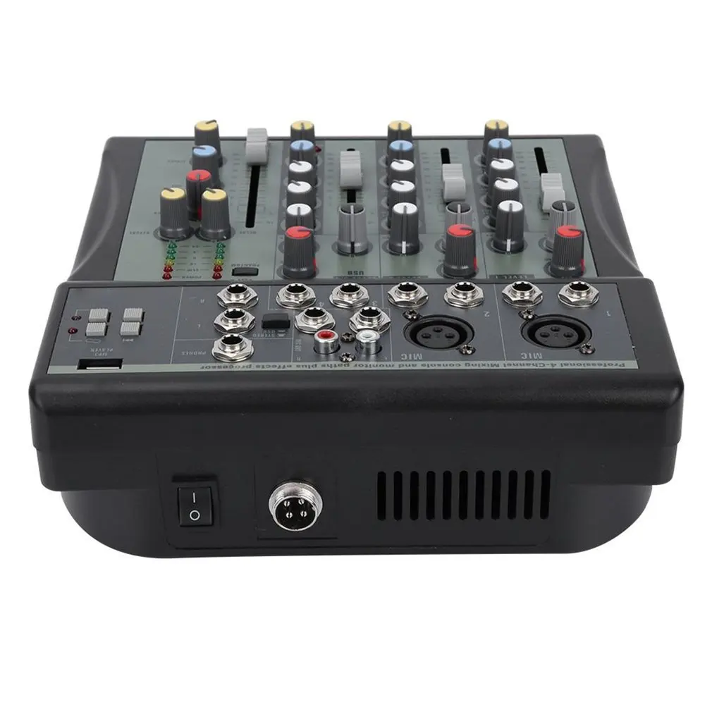 Профессиональный KY-4S DJ микшер 4 канала BT звук микшерный пульт для караоке KTV с USB MP3 Jack Live аудио микшер
