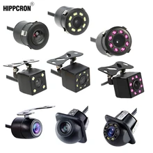 Hippcron tylna kamera samochodowa 4 widzenie nocne LED cofania Monitor automatycznego parkowania CCD wodoodporna 170 stopni HD wideo tanie tanio CN (pochodzenie) Szkło Przewodowa Zapasowe kamery do auta Z tworzywa sztucznego