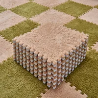 10/25 Pcs Foldable Carpets Living Room Plush Soft Climbing Cappet Rug Split Joint Bath Room Anti-skid Rugs Pink Shaggy Area Rug 1