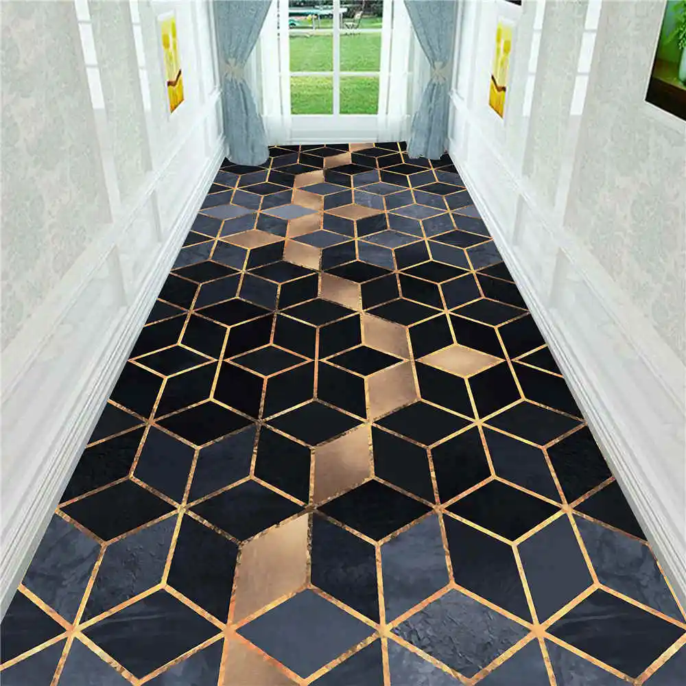 Nordic Style 3D Geometric Corridor Carpet Decor Floor Area Rug Kitchen Bedside Mat Anti-skid Rug Carpet for Home Living Room Nordic Style 3D Geometric Corridor Carpet Decor Floor Area Rug Kitchen Bedside Mat Anti-skid Rug Carpet for Home Living Room