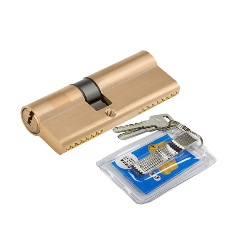 Cylinder AB Key Anti-Theft Lock 60 65 70 80 90 115mm Cylinder Biased Lock Entrance Brass Door Lengthened Core Extended Keys