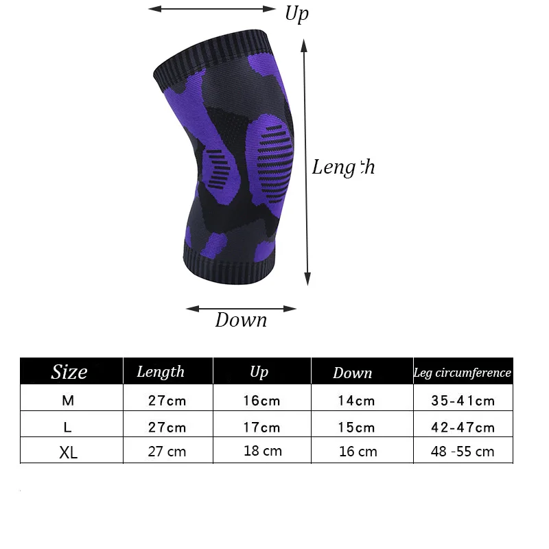 1 шт. нейлоновые эластичные спортивные наколенники "дышащая" Поддержка наколенника для бега фитнес защитный наколенник для велоспорта камуфляж Joelheiras
