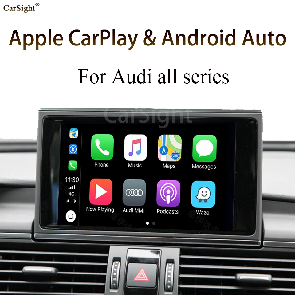 

In-Car Screen Mirror Wireless Android Auto Retrofit Apple Carplay Solution for AUDI MMI 2G 3G 4G A1 Q2 A3 Q3 A4 A5 Q5 A6 Q7 A8