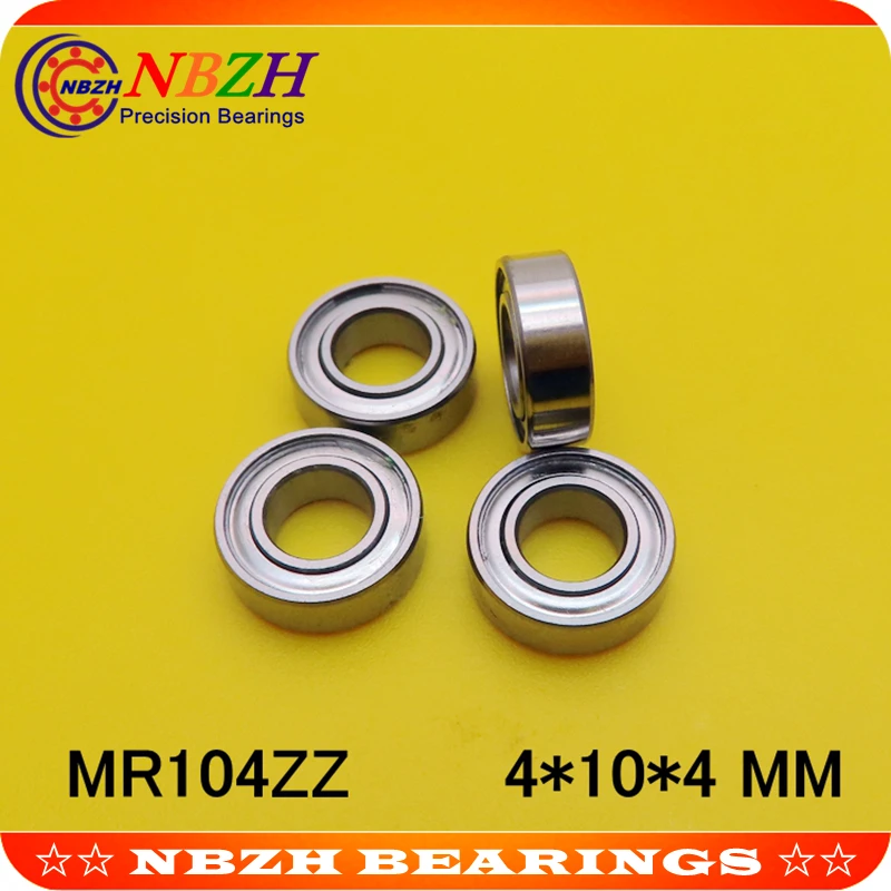 NBZH MR104 SMR104 Z SMR104ZZ X4ZZ L1040ZZ 4x10x4 мм Мини подшипник из нержавеющей стали 440Cmaterial 10 шт./лот