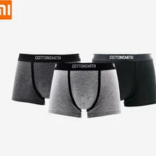 Xiaomi COTTONSM 3 шт. Мужское нижнее белье миниатюрные оконные сухие трусы мягкие эластичные шорты дышащие хлопковые трусы